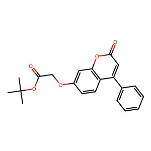 tert-butyl 2-[(2-oxo-4-phenyl-2H-chromen-7-yl)oxy]acetate structure
