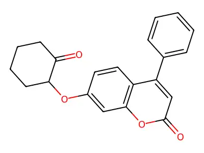 7-(2-Oxocyclohexyl)oxy-4-phenylchromen-2-one structure