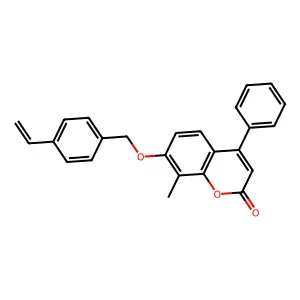 7-[(4-ethenylbenzyl)oxy]-8-methyl-4-phenyl-2H-chromen-2-one structure