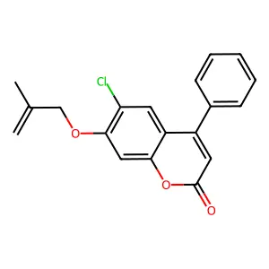 6-chloro-7-[(2-methylprop-2-en-1-yl)oxy]-4-phenyl-2H-chromen-2-one structure