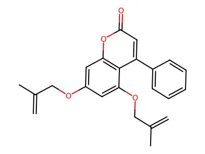 5,7-bis[(2-methylallyl)oxy]-4-phenyl-2H-chromen-2-one structure