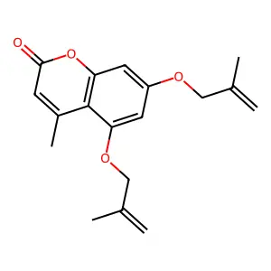 4-methyl-5,7-bis((2-methylallyl)oxy)-2H-chromen-2-one structure