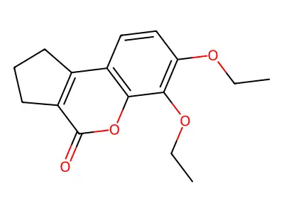 6,7-diethoxy-2,3-dihydro-1H-cyclopenta[c]chromen-4-one structure