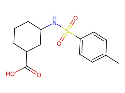 3-{[(4-Methylphenyl)sulfonyl]amino}cyclohexanecarboxylic acid structure