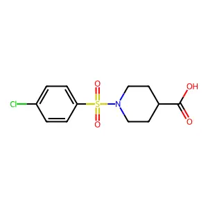 1-(4-Chlorobenzenesulfonyl)piperidine-4-carboxylic acid structure