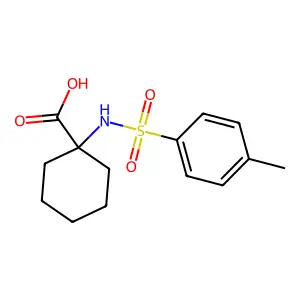 1-{[(4-Methylphenyl)sulfonyl]amino}cyclohexanecarboxylic acid structure