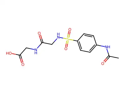 2-[[2-[(4-acetamidophenyl)sulfonylamino]acetyl]amino]acetic Acid structure