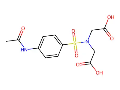 2-[N-(carboxymethyl)4-acetamidobenzenesulfonamido]acetic acid structure