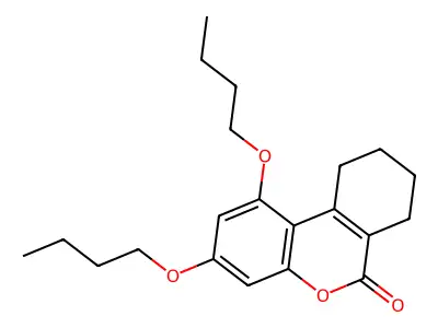 1,3-dibutoxy-7,8,9,10-tetrahydro-6H-benzo[c]chromen-6-one structure