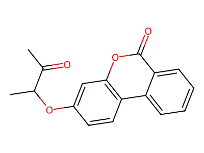 3-(1-methyl-2-oxopropoxy)-6H-benzo[c]chromen-6-one structure