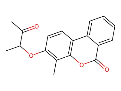 4-methyl-3-(1-methyl-2-oxopropoxy)-6H-benzo[c]chromen-6-one structure