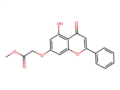 methyl [(5-hydroxy-4-oxo-2-phenyl-4H-chromen-7-yl)oxy]acetate structure