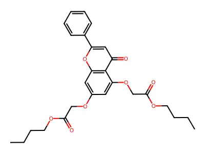 dibutyl 2,2'-[(4-oxo-2-phenyl-4H-chromene-5,7-diyl)bis(oxy)]diacetate structure