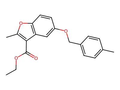 Ethyl 2-methyl-5-[(4-methylphenyl)methoxy]-1-benzofuran-3-carboxylate structure