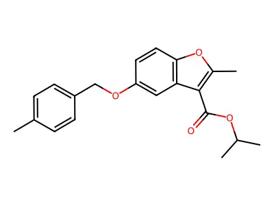 Propan-2-yl 2-methyl-5-[(4-methylphenyl)methoxy]-1-benzofuran-3-carboxylate structure