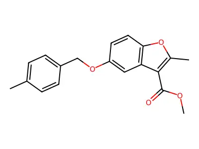 Methyl 2-methyl-5-[(4-methylphenyl)methoxy]-1-benzofuran-3-carboxylate structure