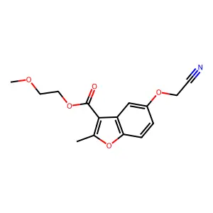 2-Methoxyethyl 5-(cyanomethoxy)-2-methylbenzofuran-3-carboxylate structure