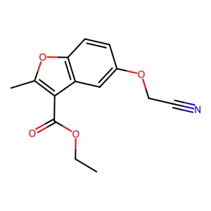 Ethyl 5-(cyanomethoxy)-2-methyl-1-benzofuran-3-carboxylate structure