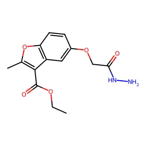 Ethyl 5-(2-hydrazino-2-oxoethoxy)-2-methyl-1-benzofuran-3-carboxylate structure