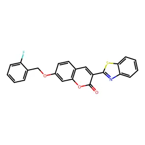 3-(1,3-Benzothiazol-2-yl)-7-[(2-fluorophenyl)methoxy]chromen-2-one structure