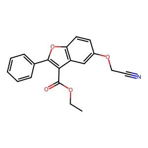 Ethyl 5-(cyanomethoxy)-2-phenyl-1-benzofuran-3-carboxylate structure