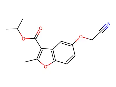 Propan-2-yl 5-(cyanomethoxy)-2-methyl-1-benzofuran-3-carboxylate structure