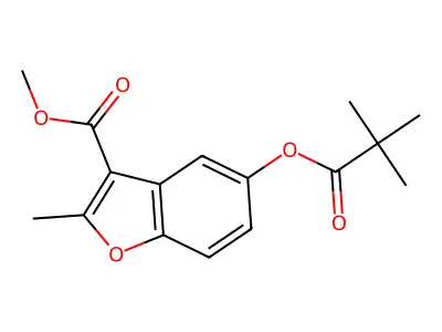Methyl 5-[(2,2-dimethylpropanoyl)oxy]-2-methyl-1-benzofuran-3-carboxylate structure
