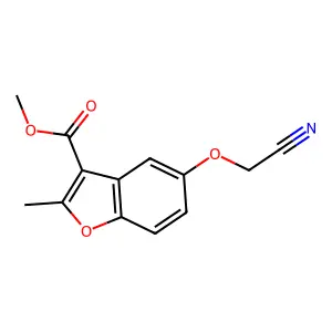 Methyl 5-(cyanomethoxy)-2-methyl-1-benzofuran-3-carboxylate structure