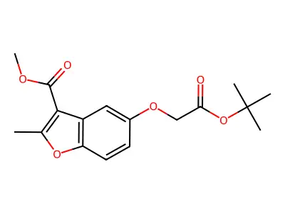 Methyl 5-[2-(tert-butoxy)-2-oxoethoxy]-2-methyl-1-benzofuran-3-carboxylate structure