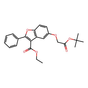 Ethyl 5-(2-tert-butoxy-2-oxoethoxy)-2-phenyl-1-benzofuran-3-carboxylate structure