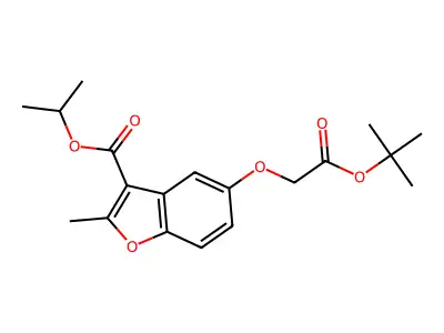 Isopropyl 5-(2-(tert-butoxy)-2-oxoethoxy)-2-methylbenzofuran-3-carboxylate structure