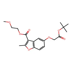2-Methoxyethyl 5-(2-(tert-butoxy)-2-oxoethoxy)-2-methylbenzofuran-3-carboxylate structure