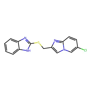 2-{[(6-chloroimidazo[1,2-a]pyridin-2-yl)methyl]sulfanyl}-1H-benzimidazole structure