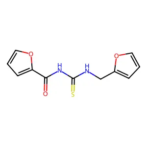 N-(2-furoyl)-N'-(2-furylmethyl)thiourea structure
