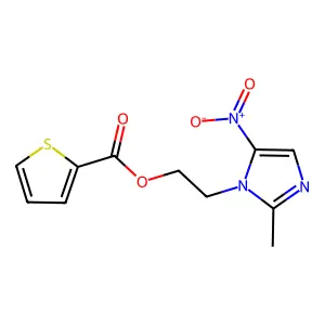 2-(2-Methyl-5-nitroimidazolyl)ethyl thiophene-2-carboxylate structure