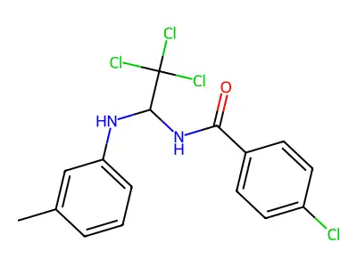 4-chloro-N-(2,2,2-trichloro-1-(m-tolylamino)ethyl)benzamide structure