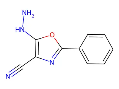 5-Hydrazinyl-2-phenyl-1,3-oxazole-4-carbonitrile structure