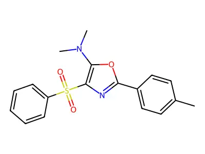 4-(benzenesulfonyl)-N,N-dimethyl-2-(4-methylphenyl)-1,3-oxazol-5-amine structure