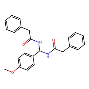 N-[(4-methoxyphenyl)(2-phenylacetamido)methyl]-2-phenylacetamide structure