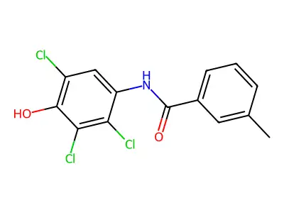3-methyl-N-(2,3,5-trichloro-4-hydroxyphenyl)benzamide structure