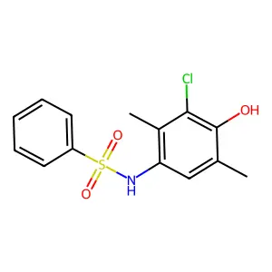 N-(3-chloro-4-hydroxy-2,5-dimethylphenyl)benzenesulfonamide structure
