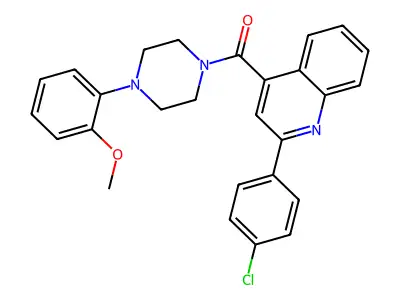 [2-(4-Chlorophenyl)quinolin-4-yl]-[4-(2-methoxyphenyl)piperazin-1-yl]methanone structure