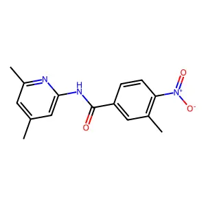 N-(4,6-dimethyl-2-pyridinyl)-4-nitro-3-methylbenzamide structure