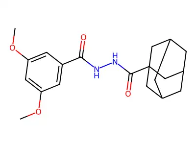 N'-(3,5-dimethoxybenzoyl)adamantane-1-carbohydrazide structure