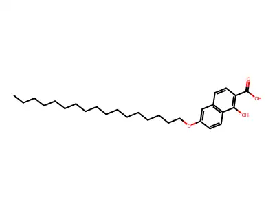 6-(Heptadecyloxy)-1-hydroxy-2-naphthoic acid structure