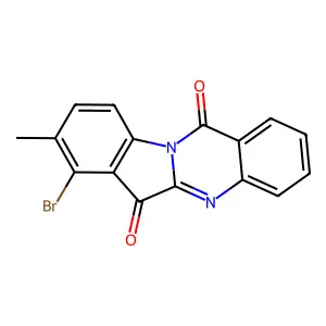 7-Bromo-8-methylindolo[2,1-b]quinazoline-6,12-dione structure