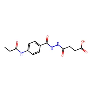 4-Oxo-4-{2-[4-(propionylamino)benzoyl]hydrazino}butanoic acid structure