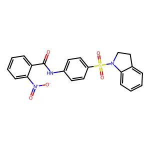 N-[4-(2,3-dihydro-1H-indol-1-ylsulfonyl)phenyl]-2-nitrobenzamide structure