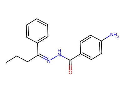 4-Amino-N'-[(Z)-1-phenylbutylidene]benzohydrazide structure