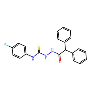 2-(diphenylacetyl)-N-(4-fluorophenyl)hydrazinecarbothioamide structure